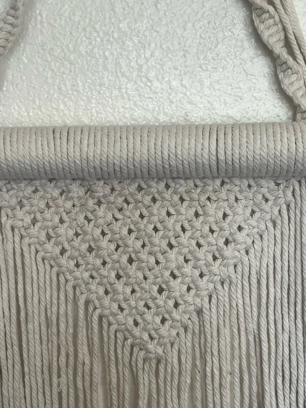 Handmade Cream Macramé Wall Hanging